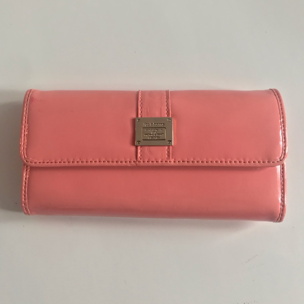 Liz Claiborne wallet peachy pink patent leather